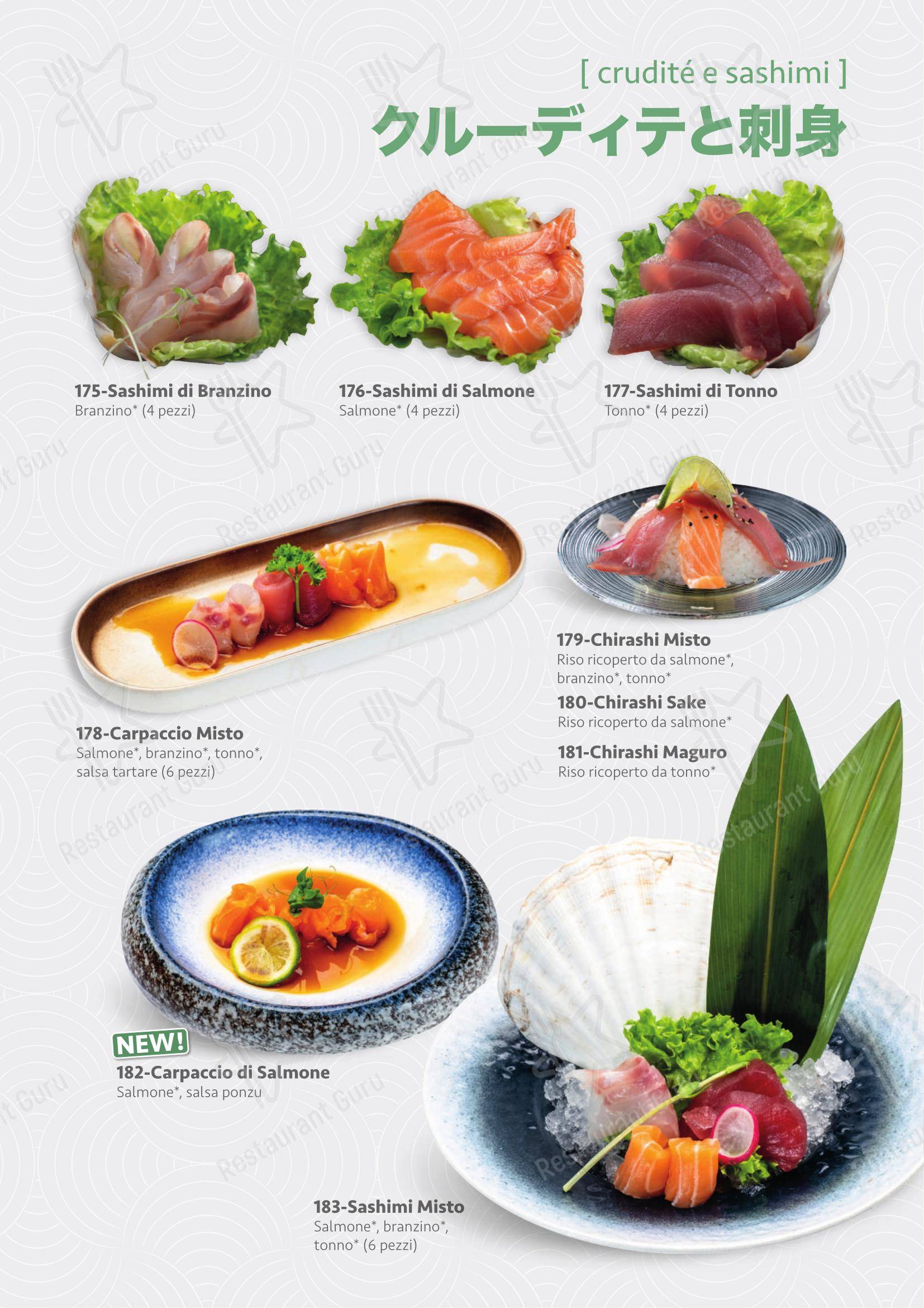 Menu bar per Tenji Ristorante Giapponese ristorante