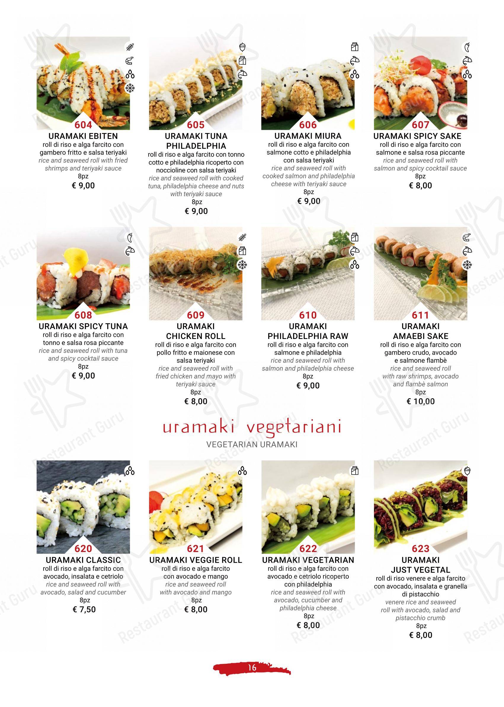 Menu per Terra d'Oriente ristorante