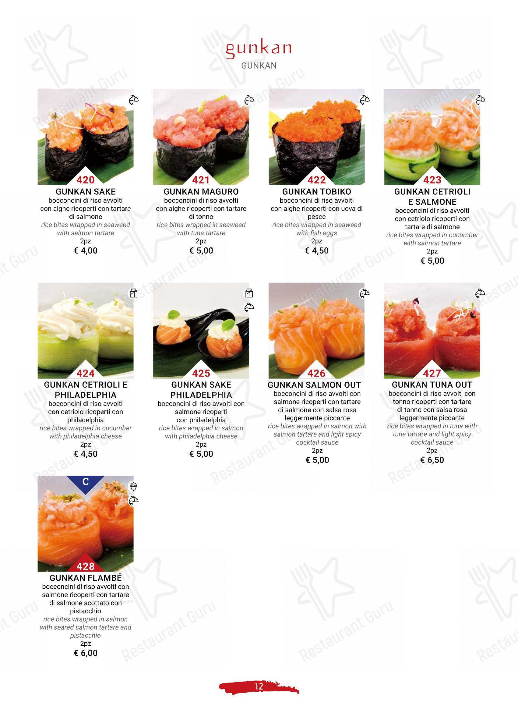 Menu per Terra d'Oriente in Trieste