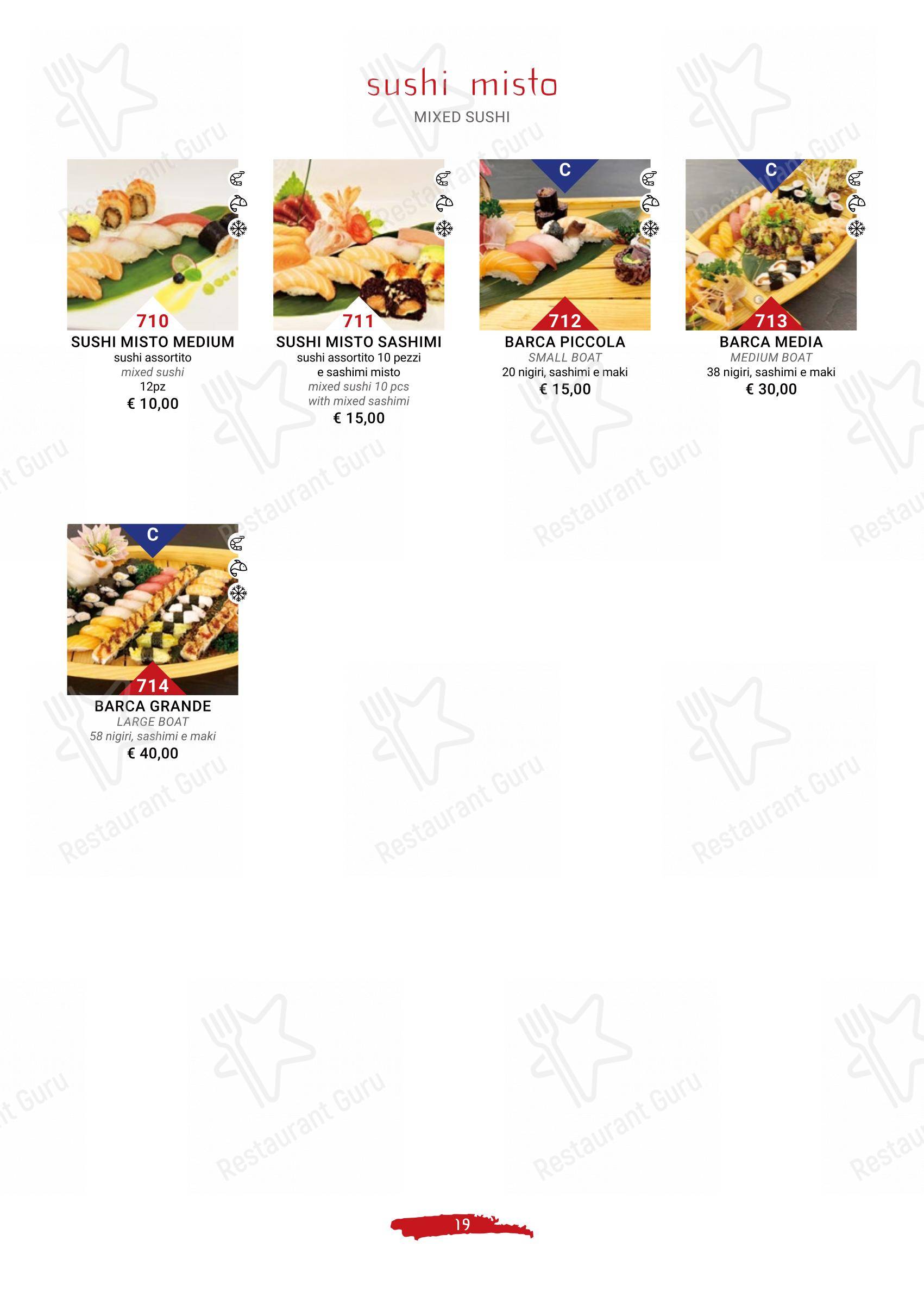 Menu per Terra d'Oriente in Trieste