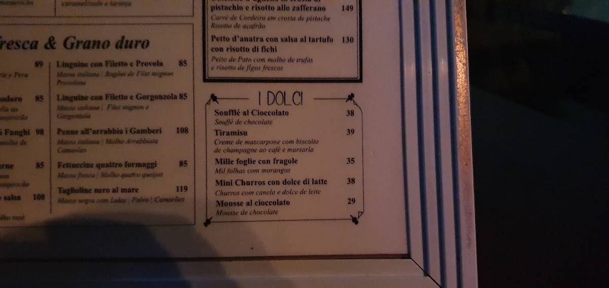 Terrazza Rooftop cardápio