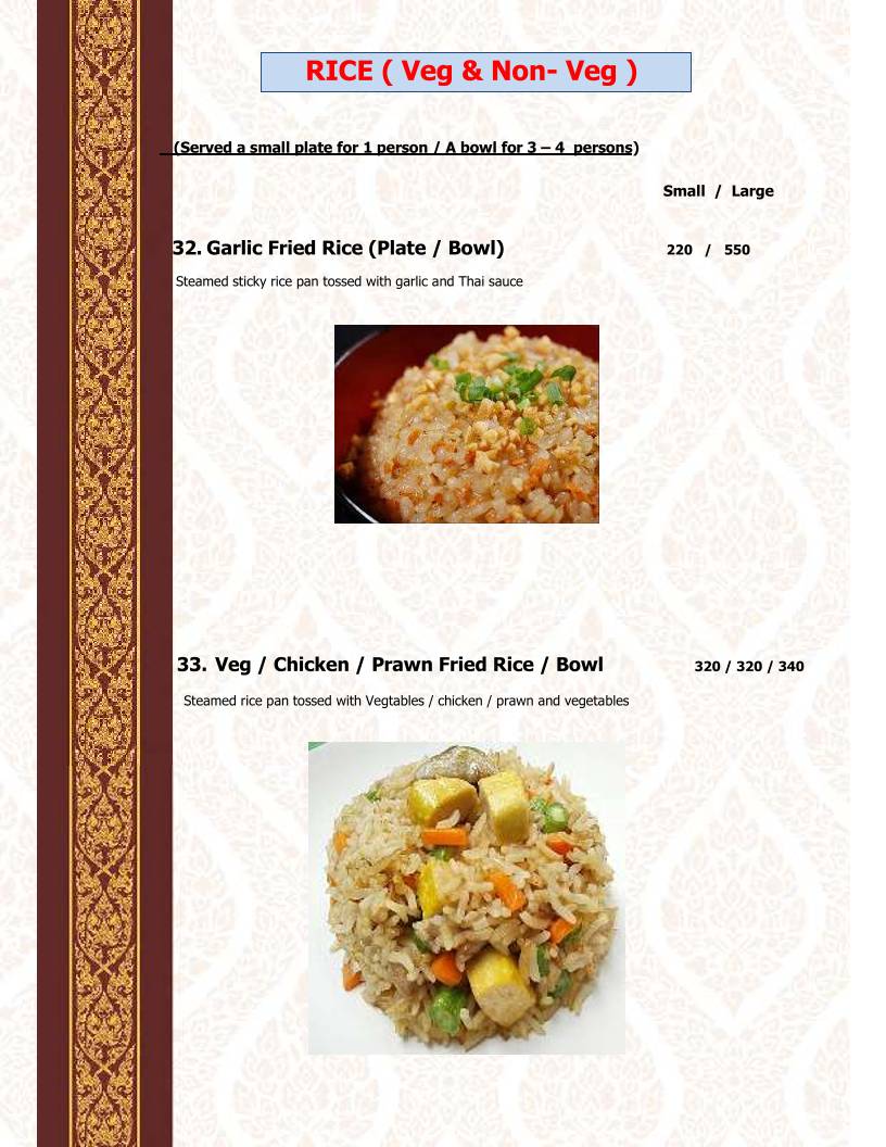 Thai House 's Kitchen menu