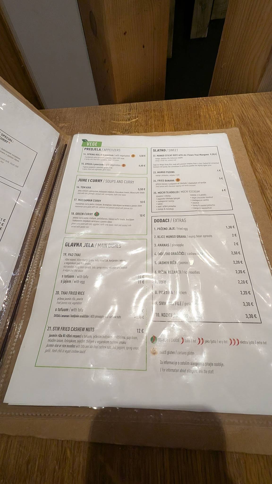 Menu di Thai Thai street food 