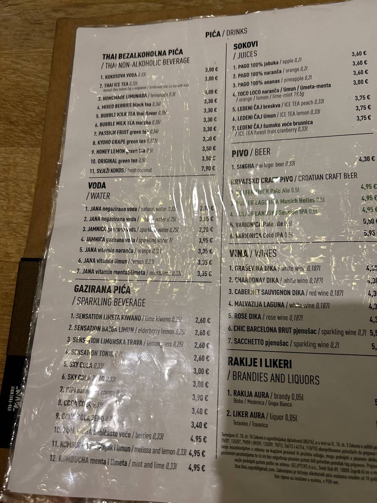 Menu di Thai Thai street food 
