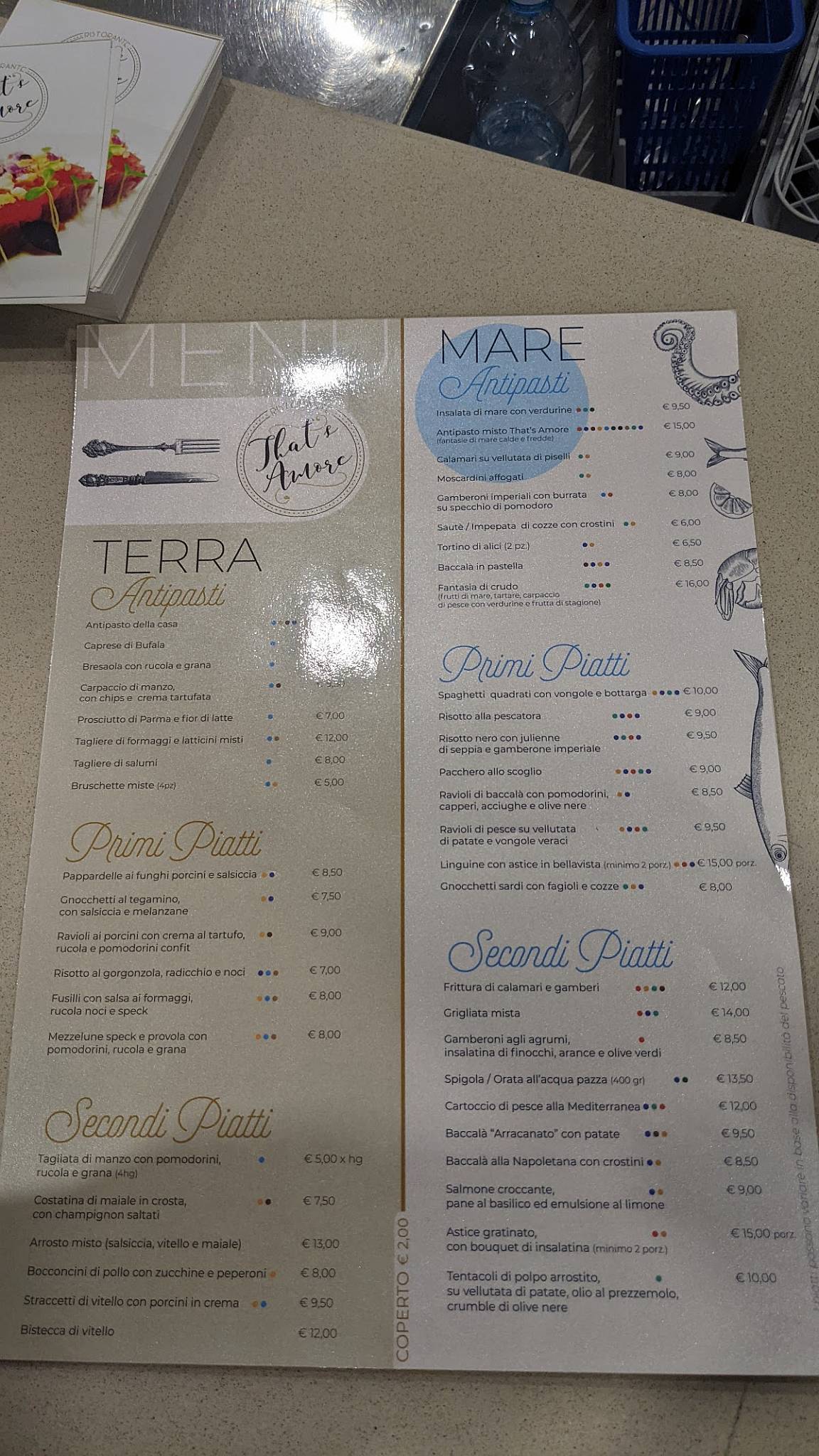 Menu di THAT'S AMORE 