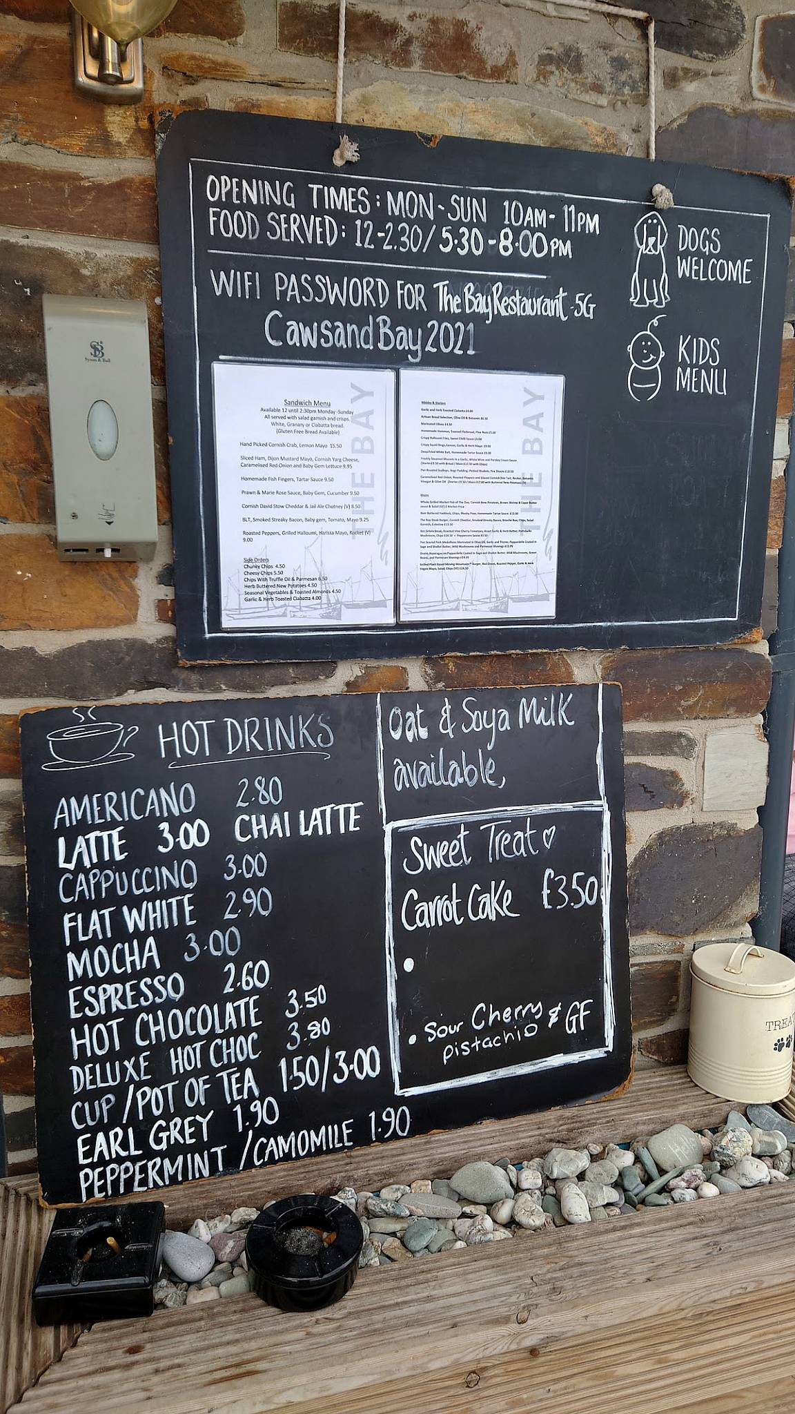 Menu at The Bay Bar & Restaurant, Kingsand