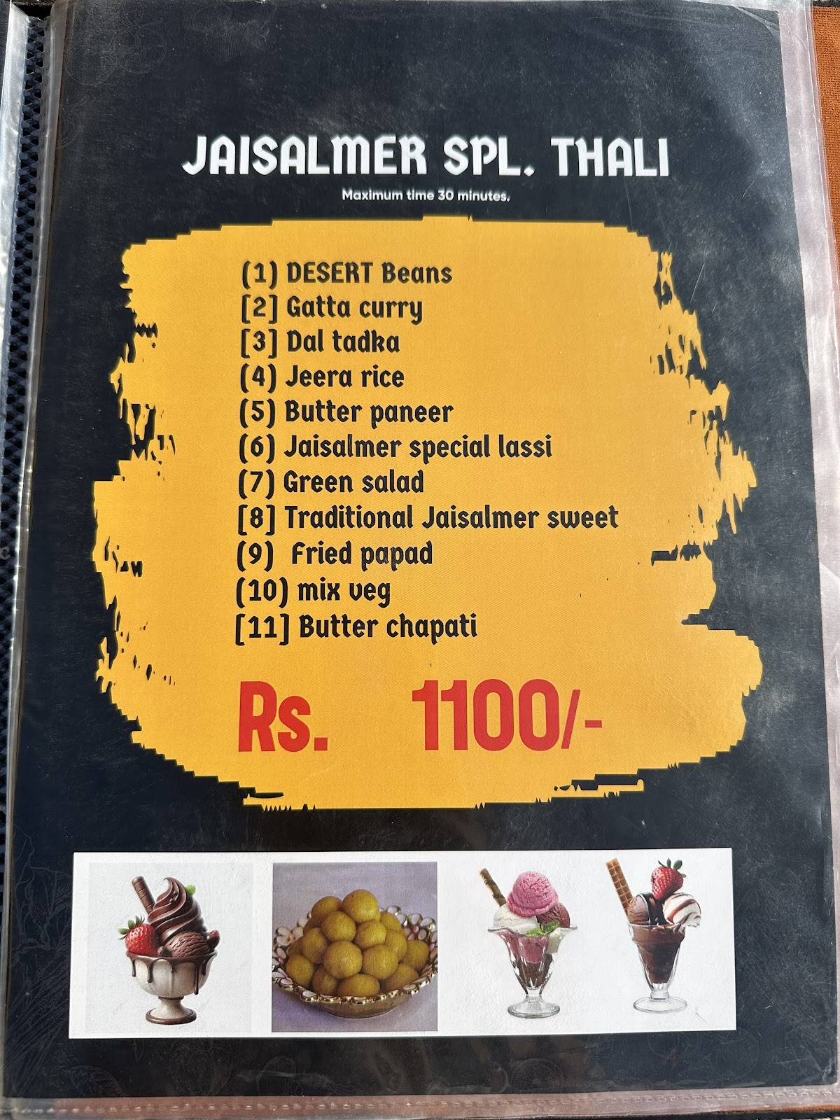 The Big Tree Cafe and Restaurant menu