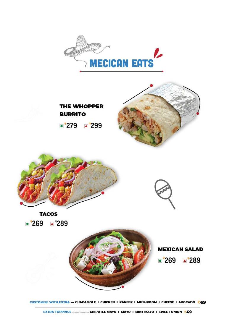 The Black Coffee Cafe menu