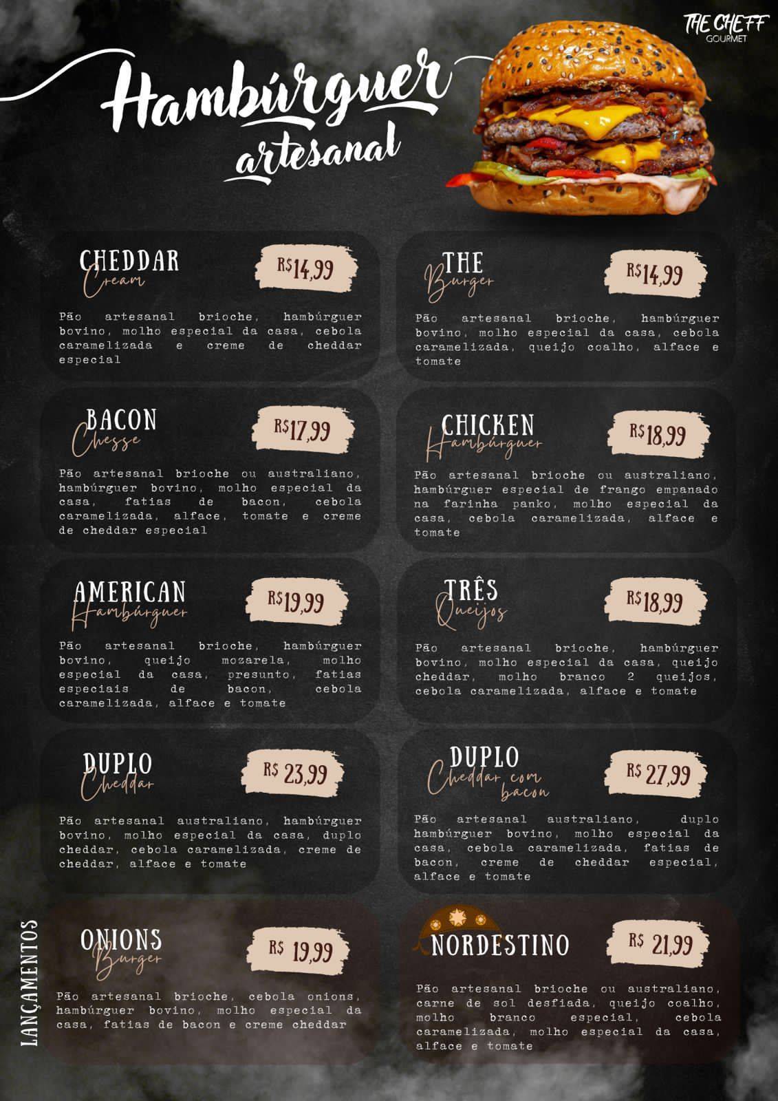 The Cheff Gourmet cardápio