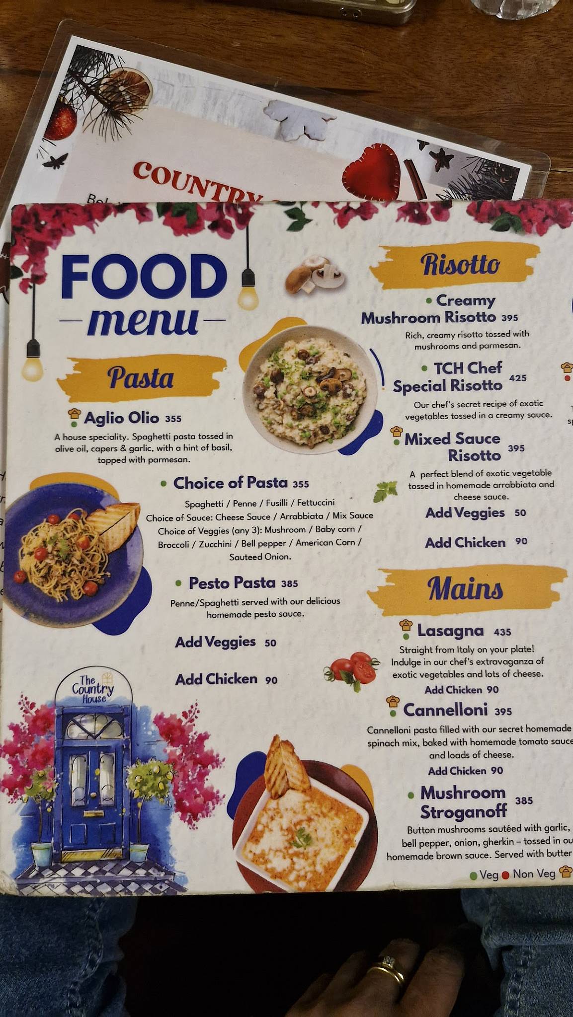 The Country House menu