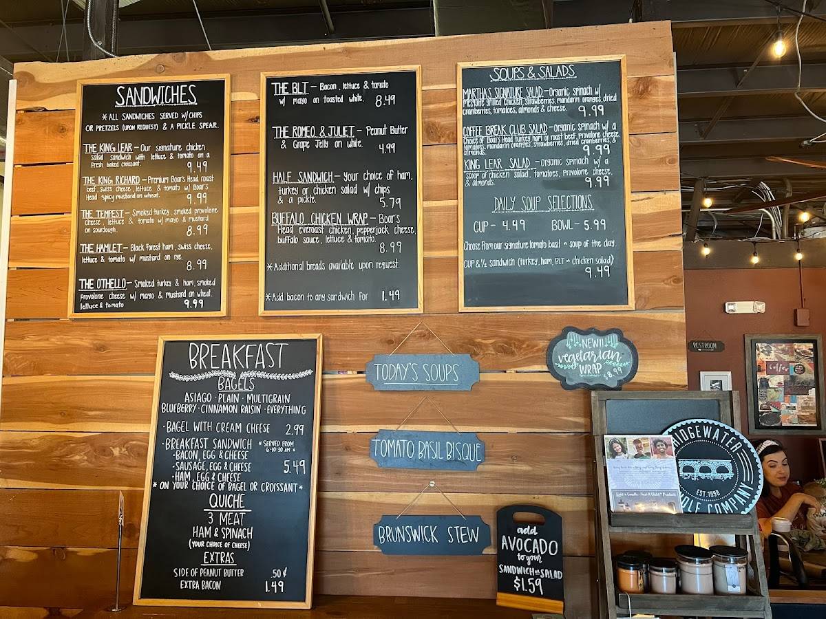 Menu at The Drowsy Poet Coffee Co. Coffee Break Cafe, Pace, Woodbine Rd