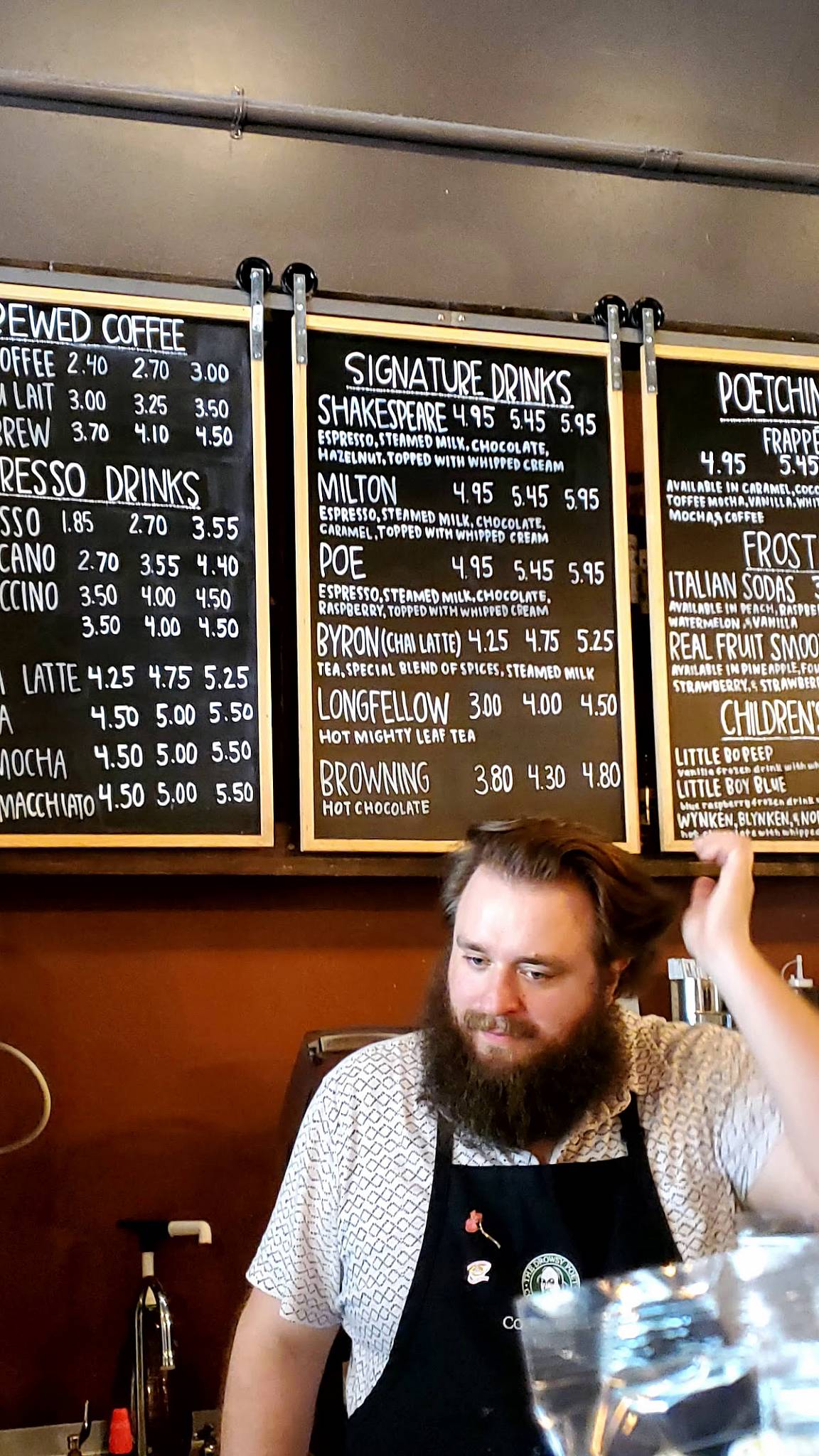 Menu at The Drowsy Poet Coffee Co. Coffee Break Cafe, Pace, Woodbine Rd