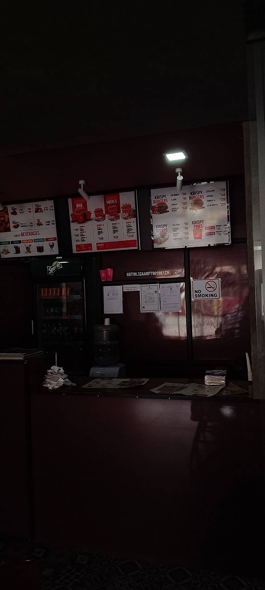 The Krispy House menu