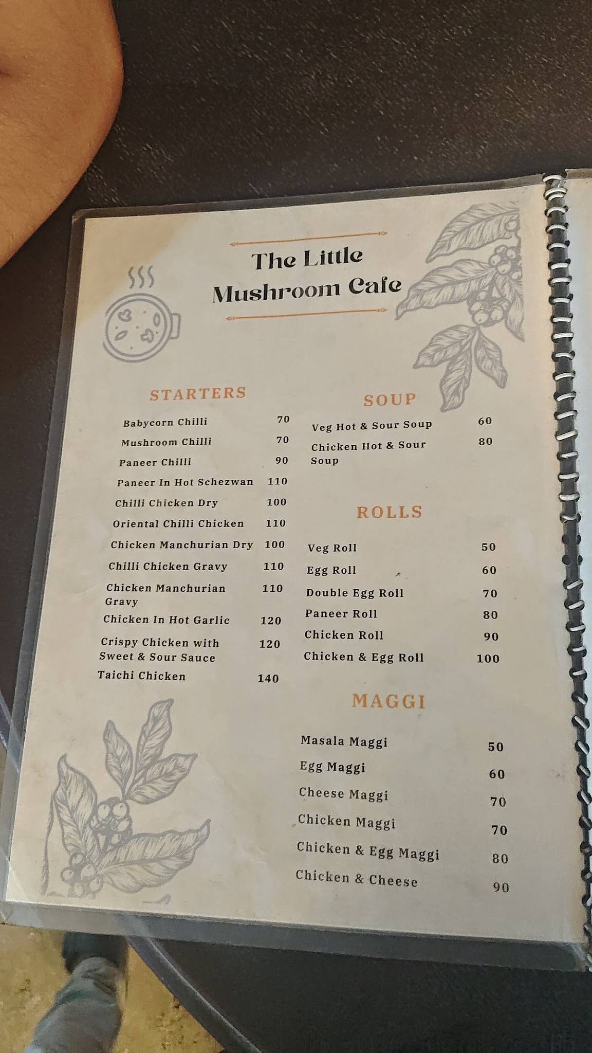 The Little Mushroom Cafe menu