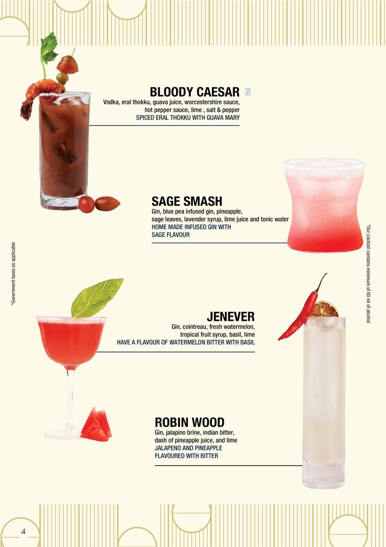 The Living Room Coimbatore menu