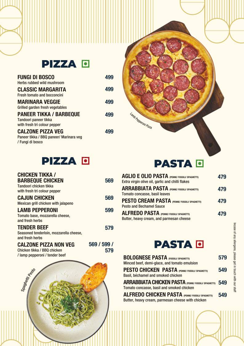 The Living Room Coimbatore menu
