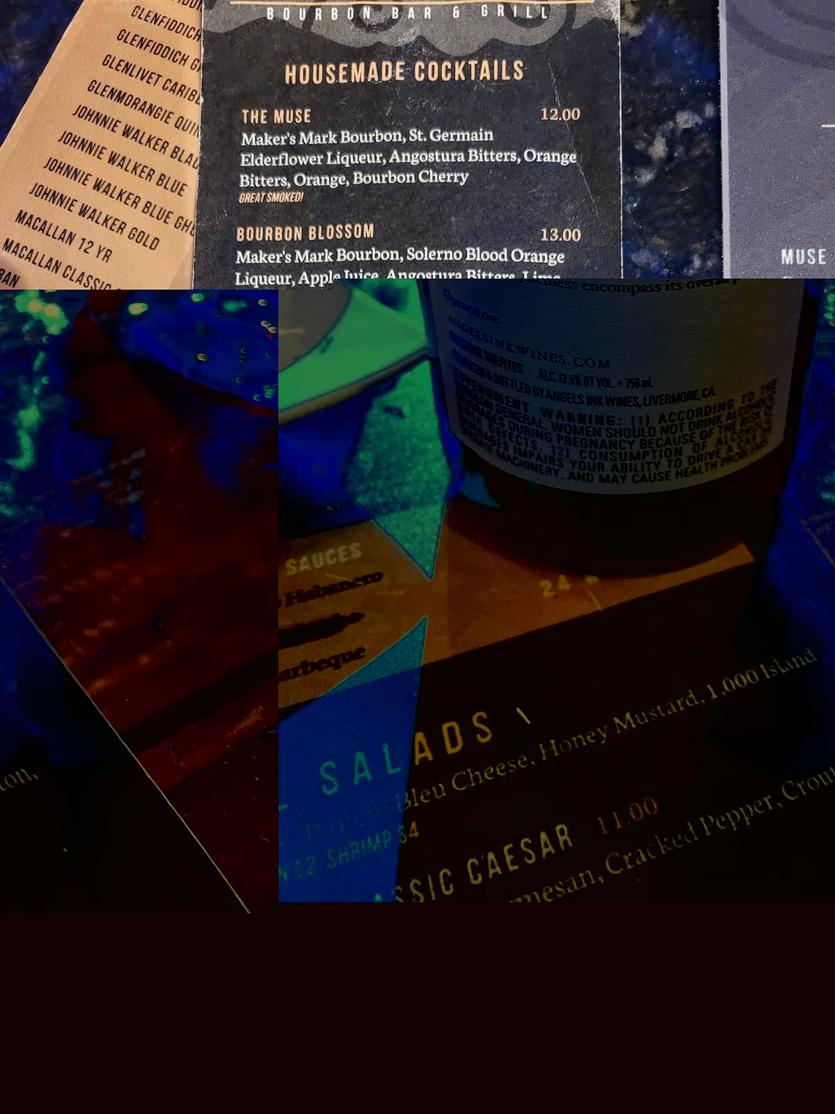 Menu at The MUSE Bourbon Bar & Grill, Jacksonville