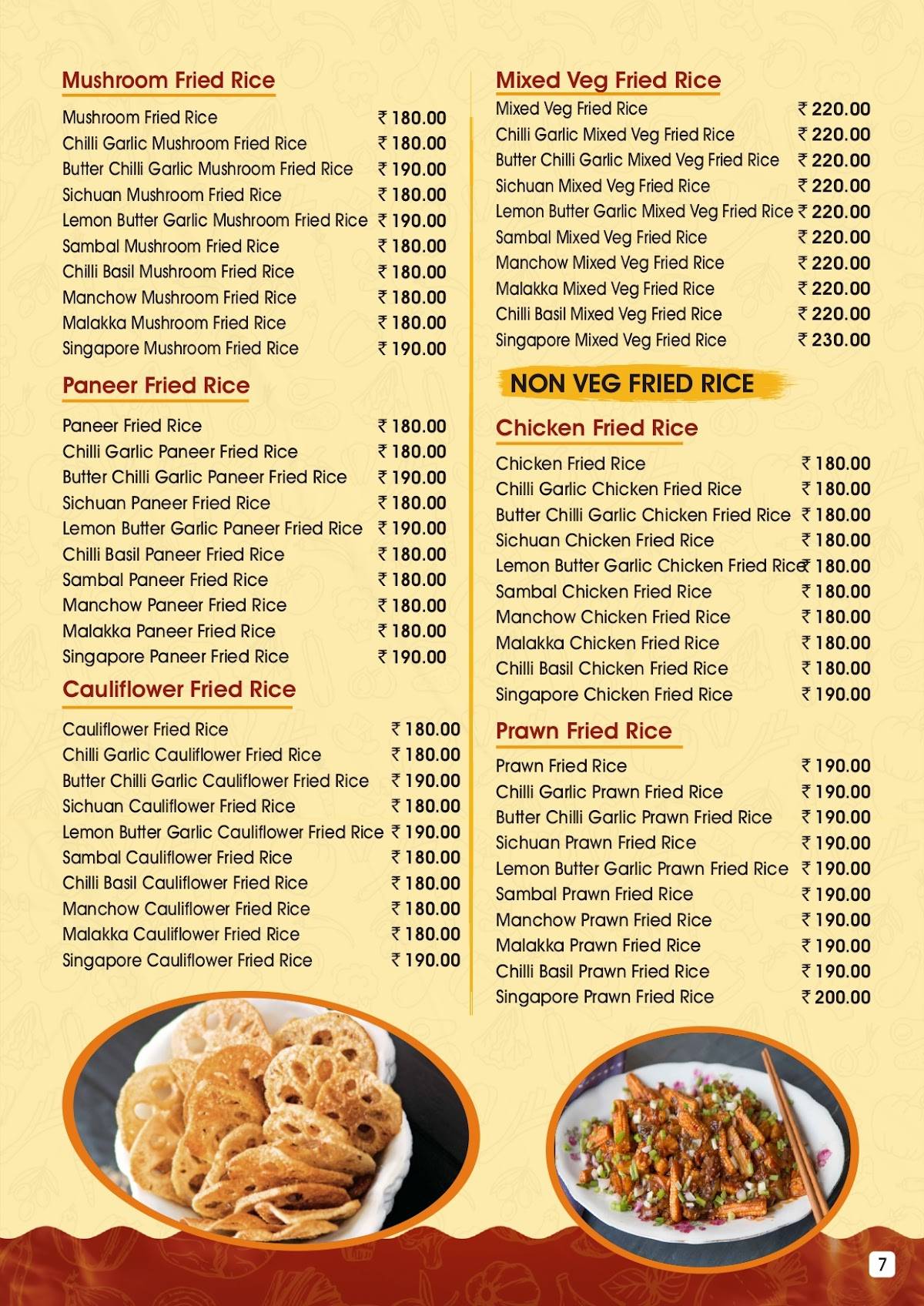 The Noodles Godfather menu