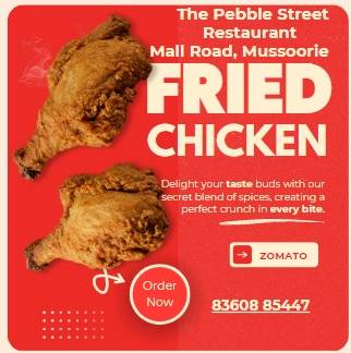 The Pebble Street ! Best Restaurant in Gandhi chowk, Library Bazar, The Mall Road, Mussoorie menu