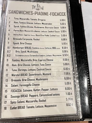 Menu di The Ritual Pub 