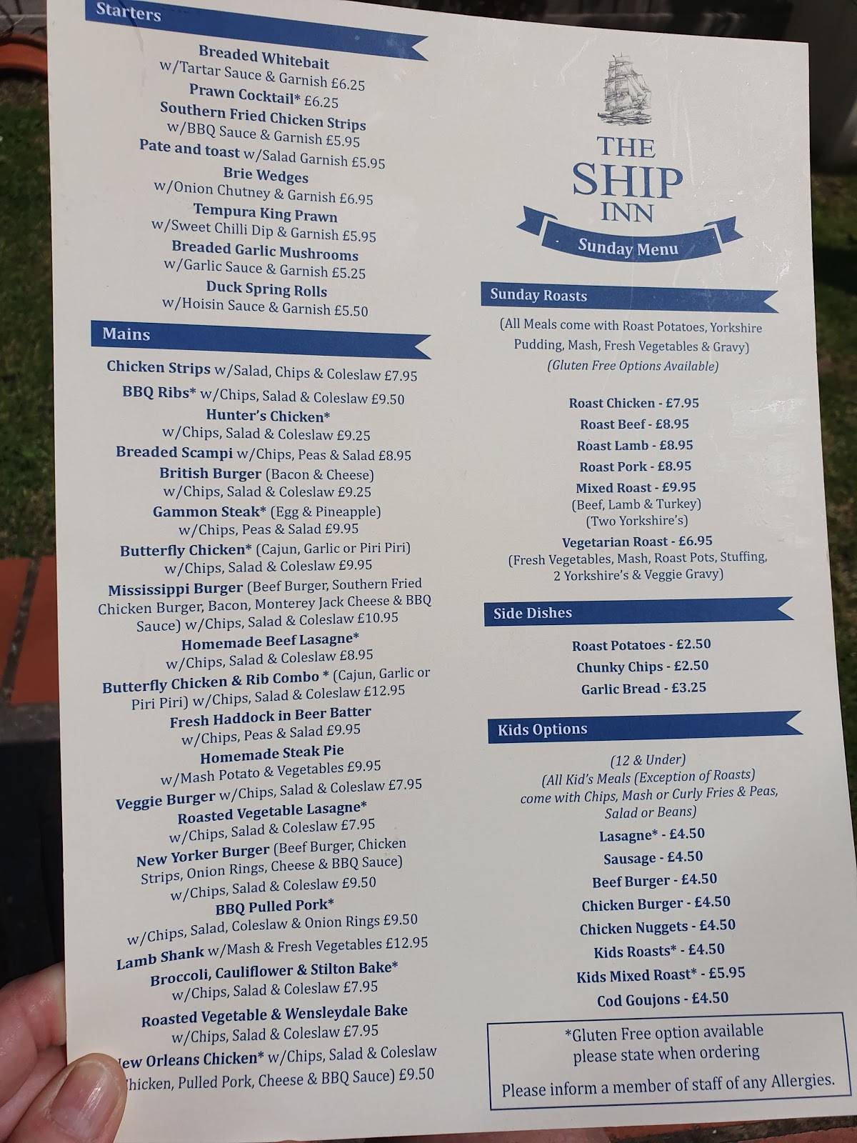 Menu At The Ship Inn Restaurant Tiptree dad-makes-quite-the-parenting-mix-up-in-packing-son-s-lunch-free-beer