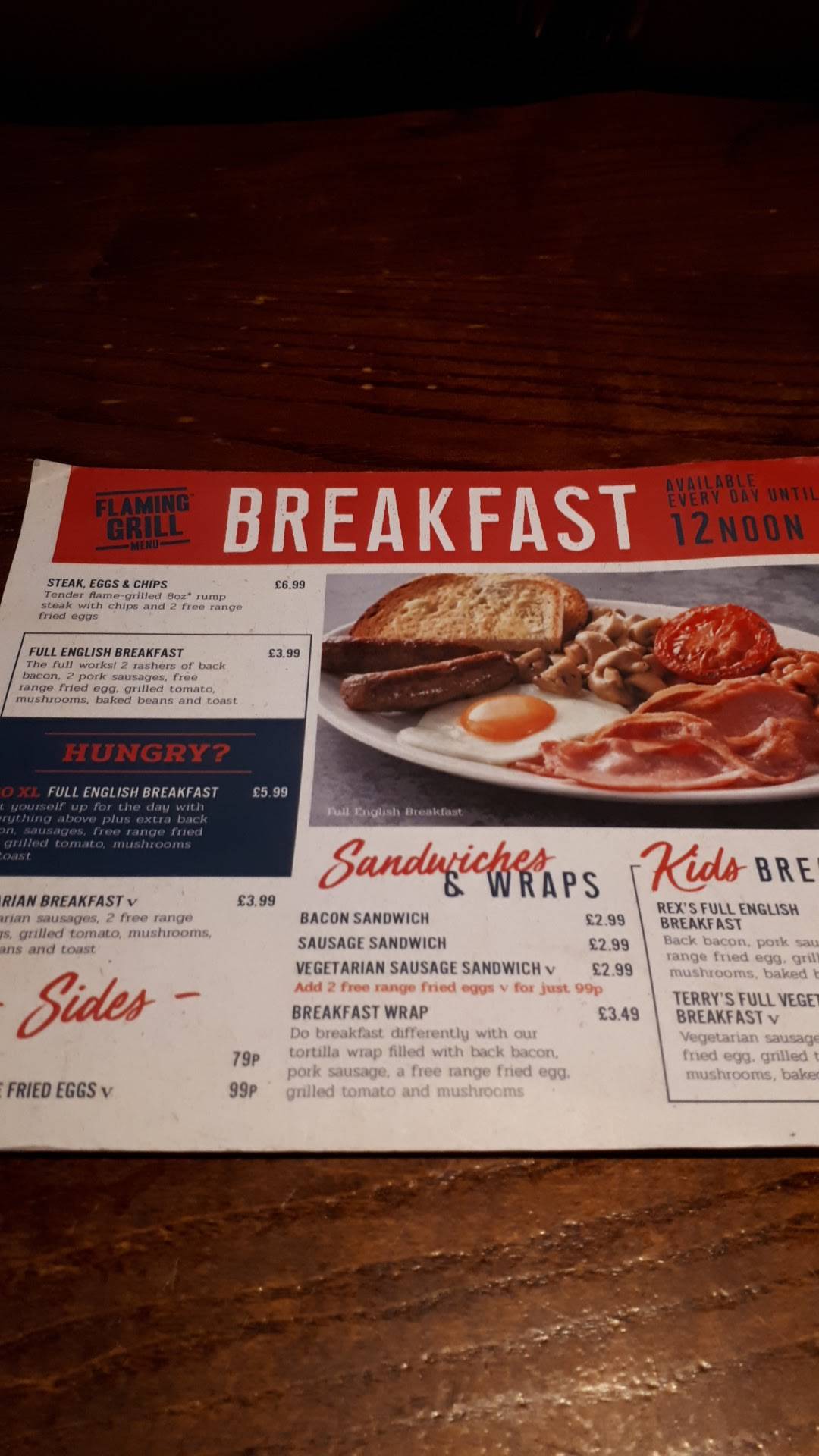 Menu at The Shovels pub & bar, Blackpool, 260 Common Edge Rd