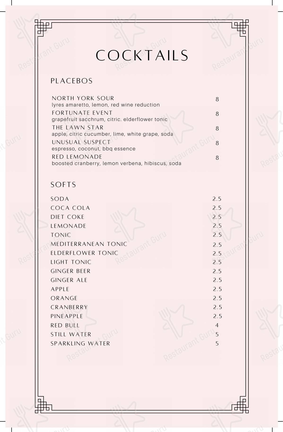 The Westgate in Altrincham - Menu
