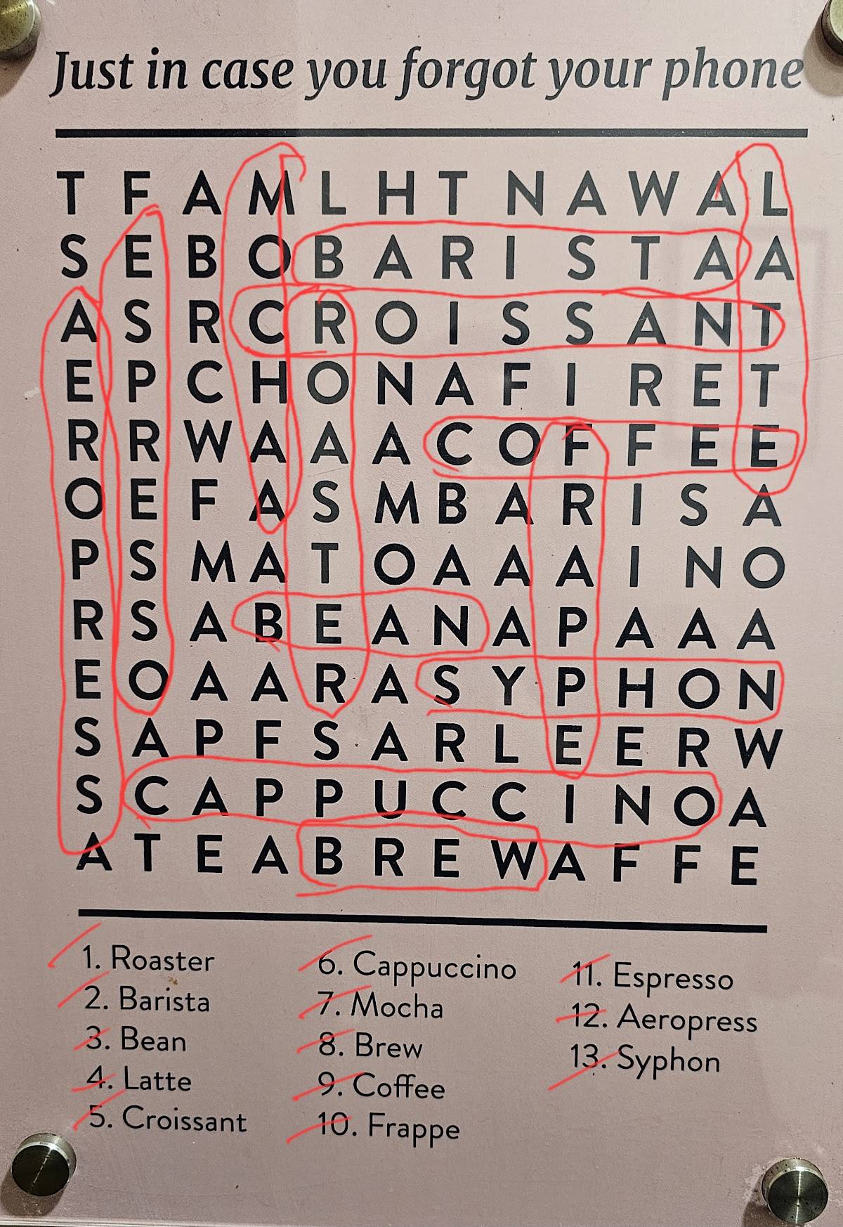 Third Wave Coffee menu