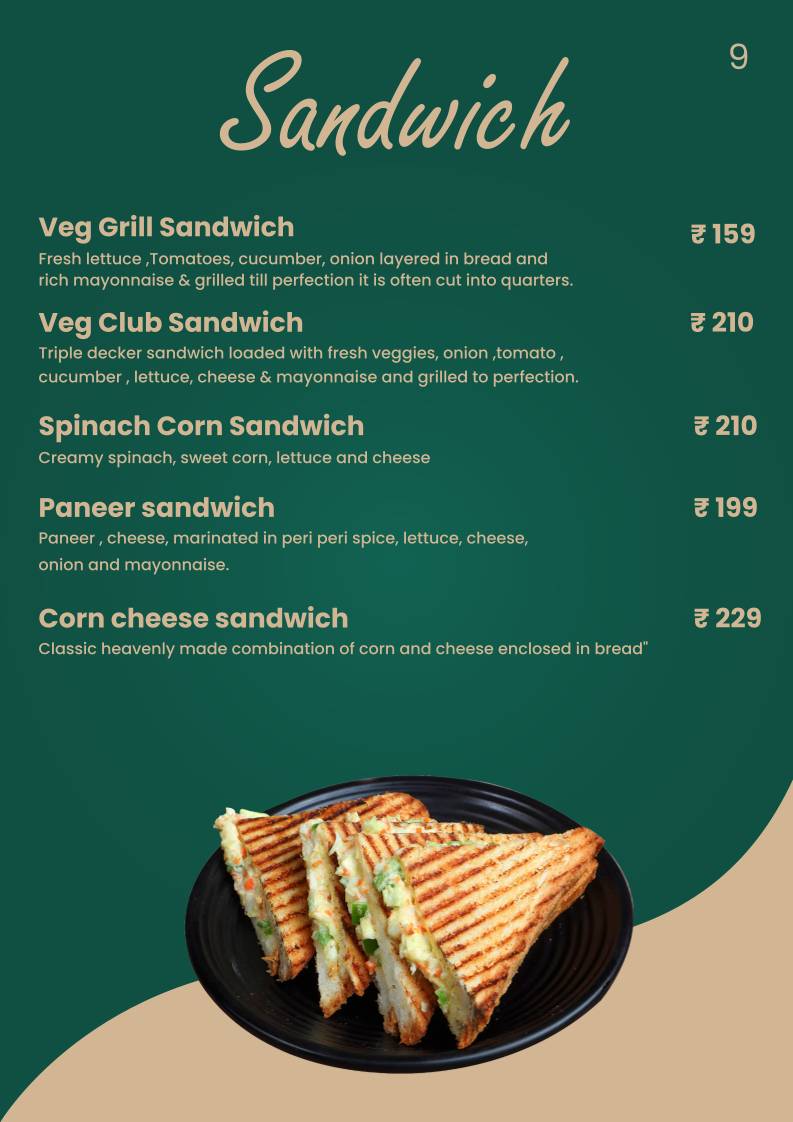 TimeSquare Cafe menu