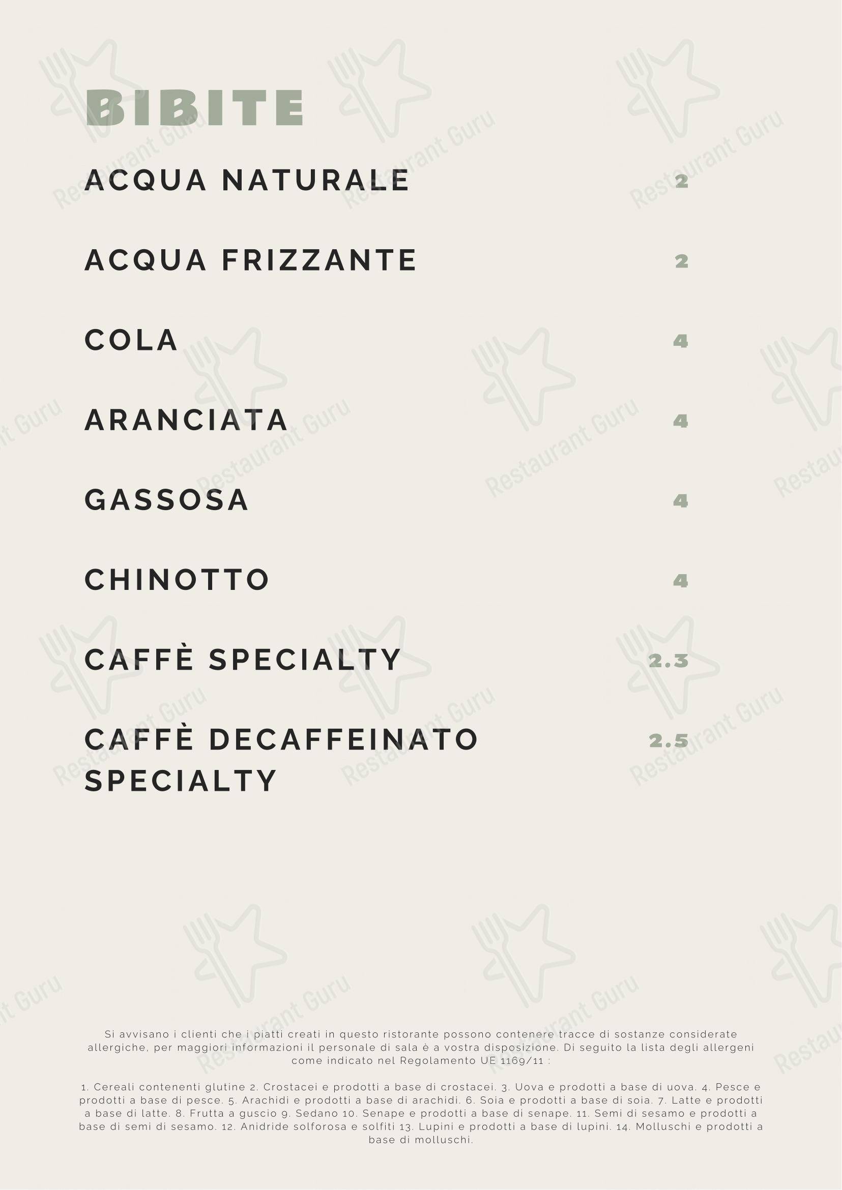 Tipico 20 in Roma - Menu