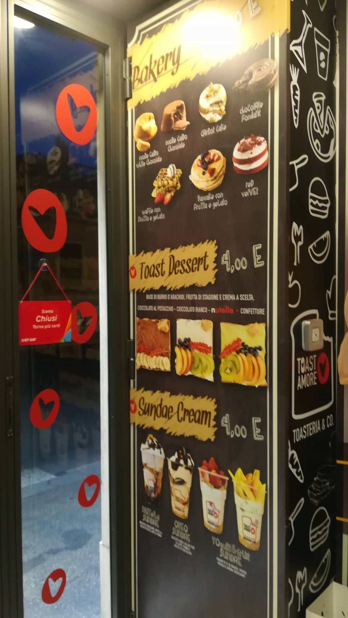 Menu di Toastamore 