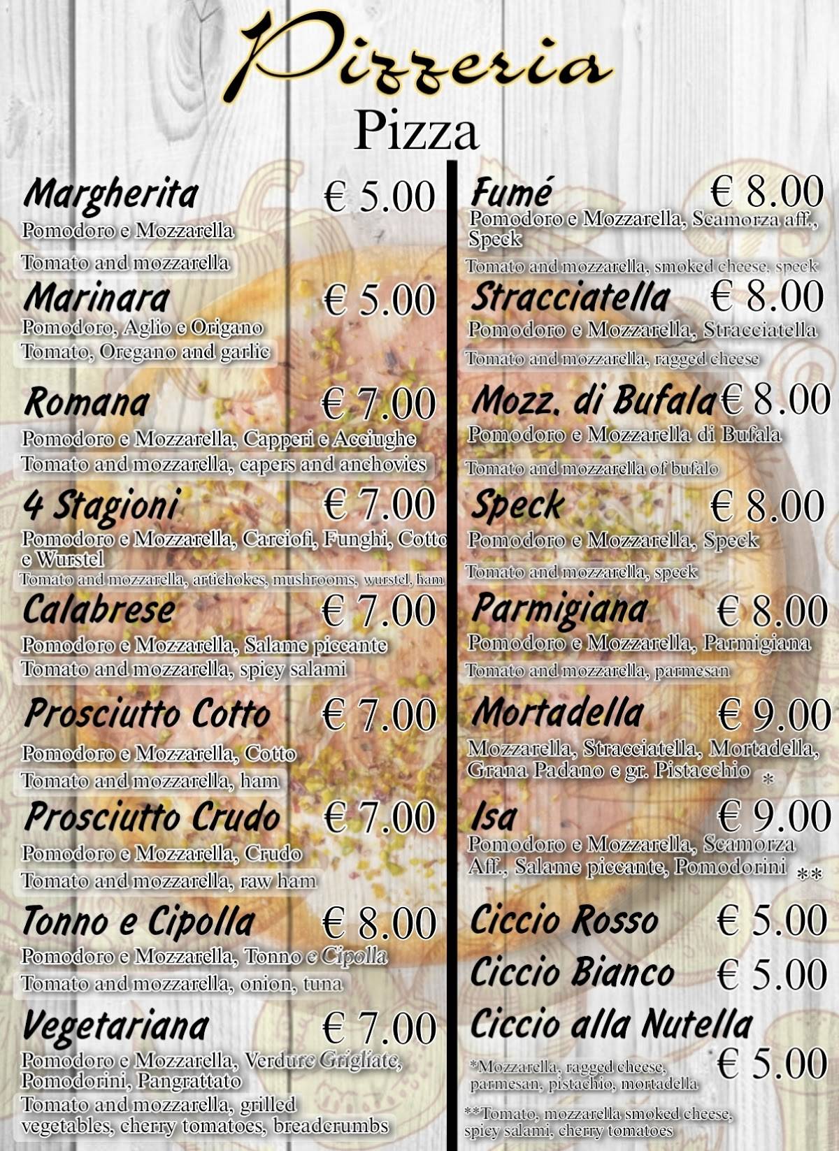 Menu di Tolesco 