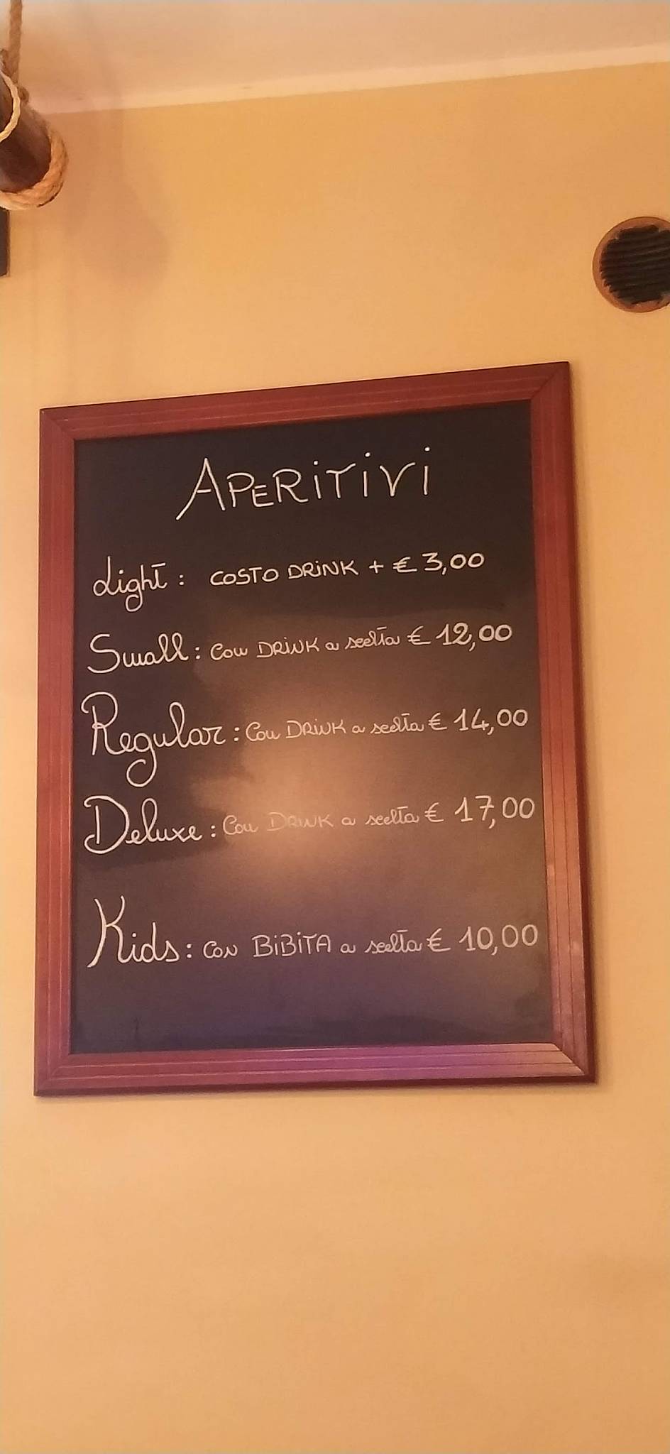 Menu di Tom’s Bar 