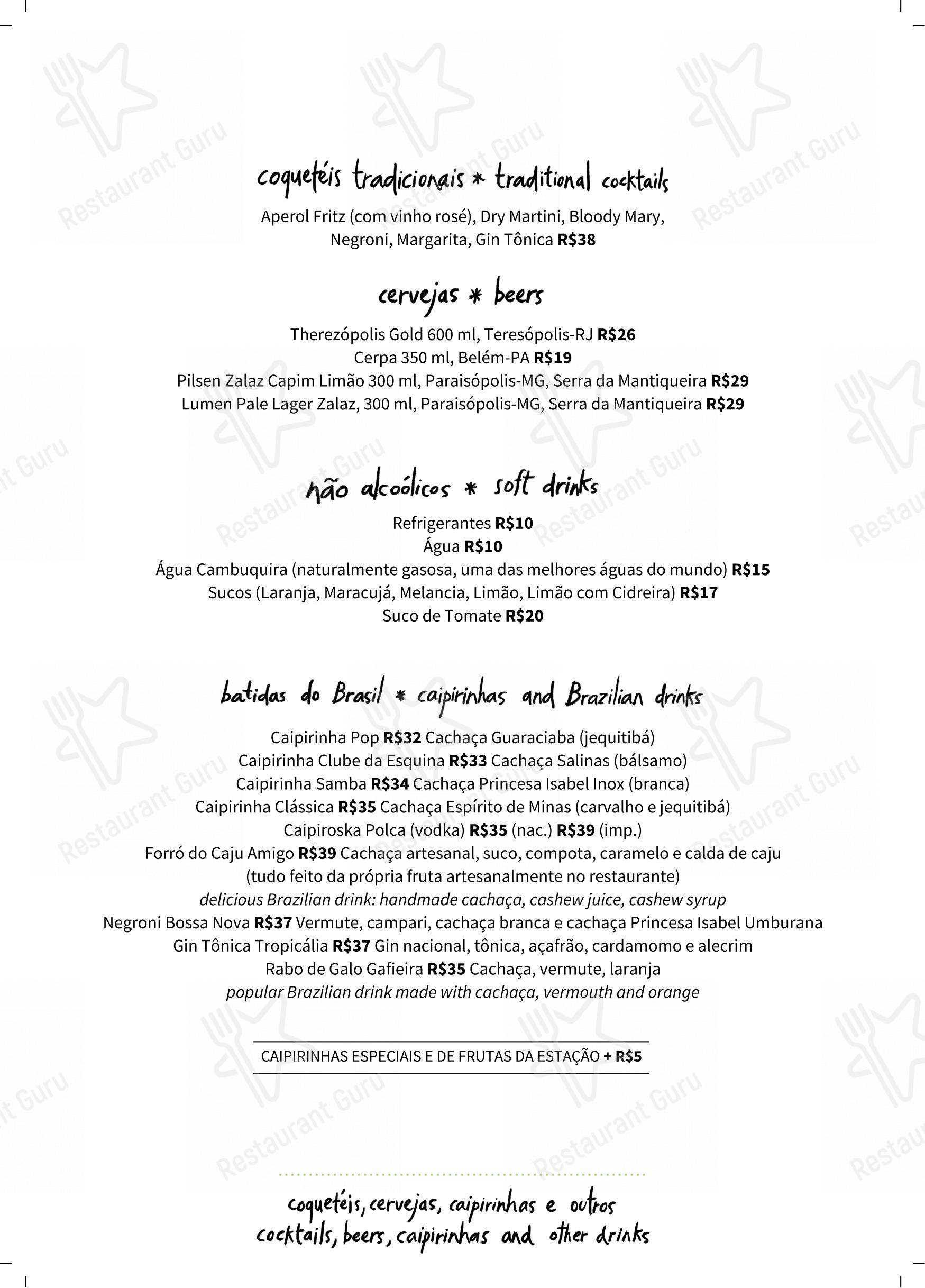 Основное меню para Tordesilhas restaurante