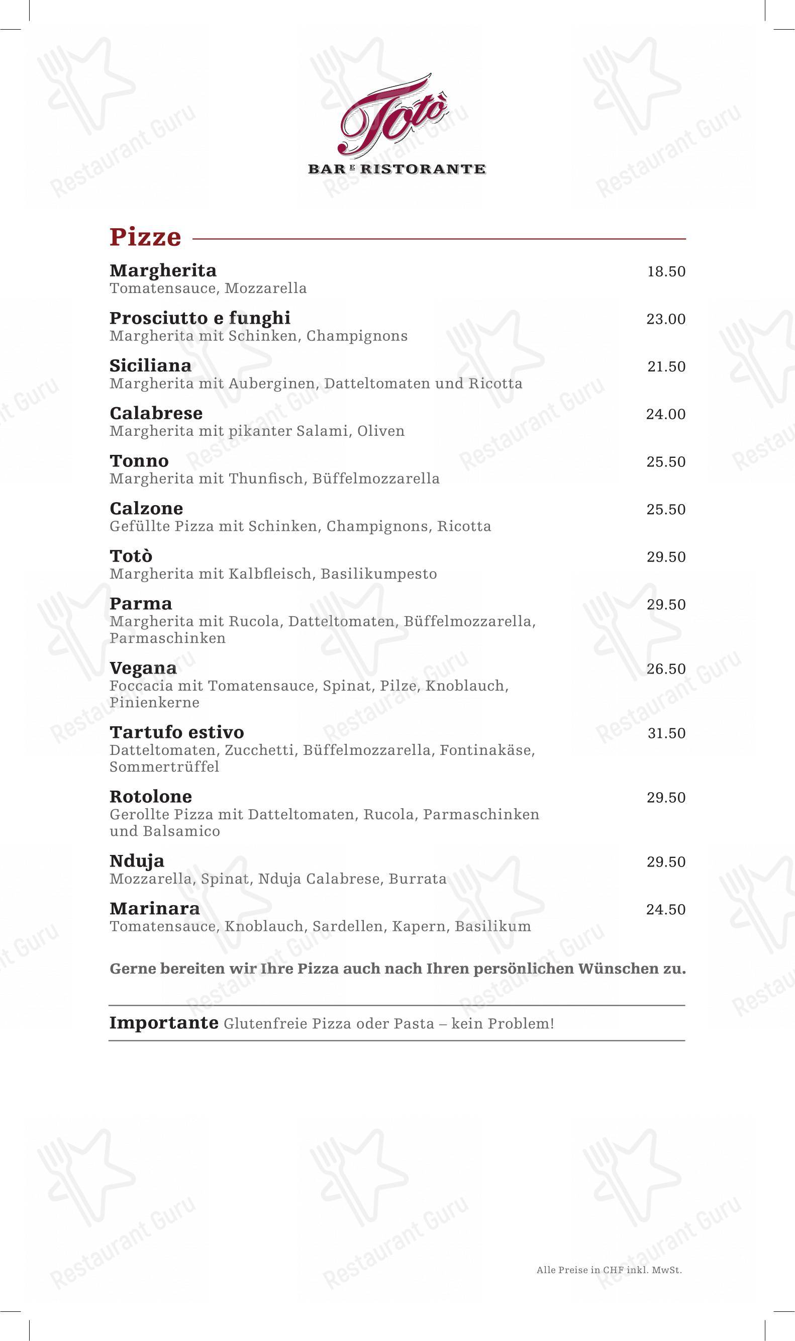 Menu di Totò - Основное меню