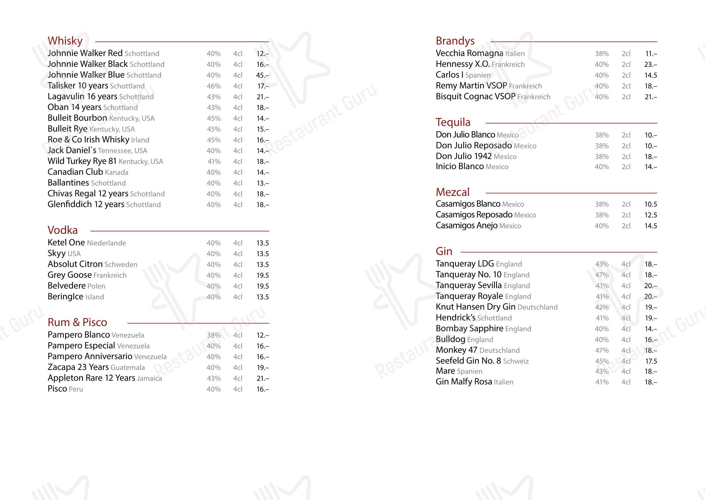 Крафт меню per Totò ristorante