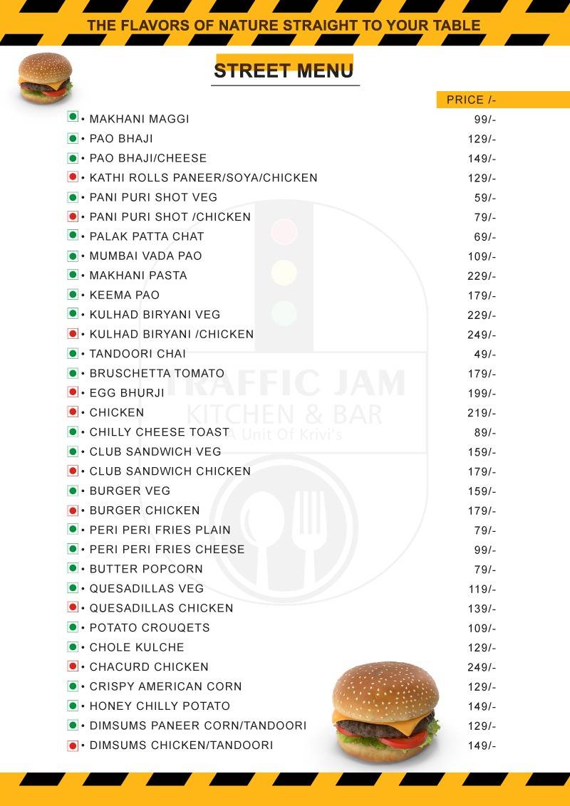 Menu at Traffic Jam Kitchen & Bar, Moradabad