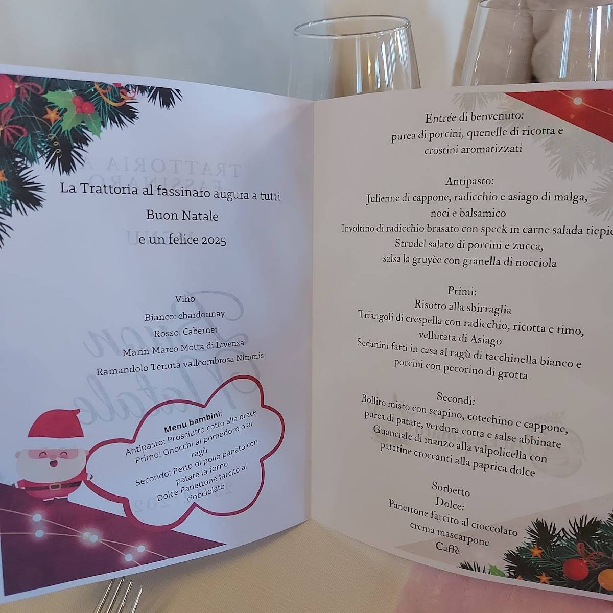 Menu di Trattoria Al Fassinaro 