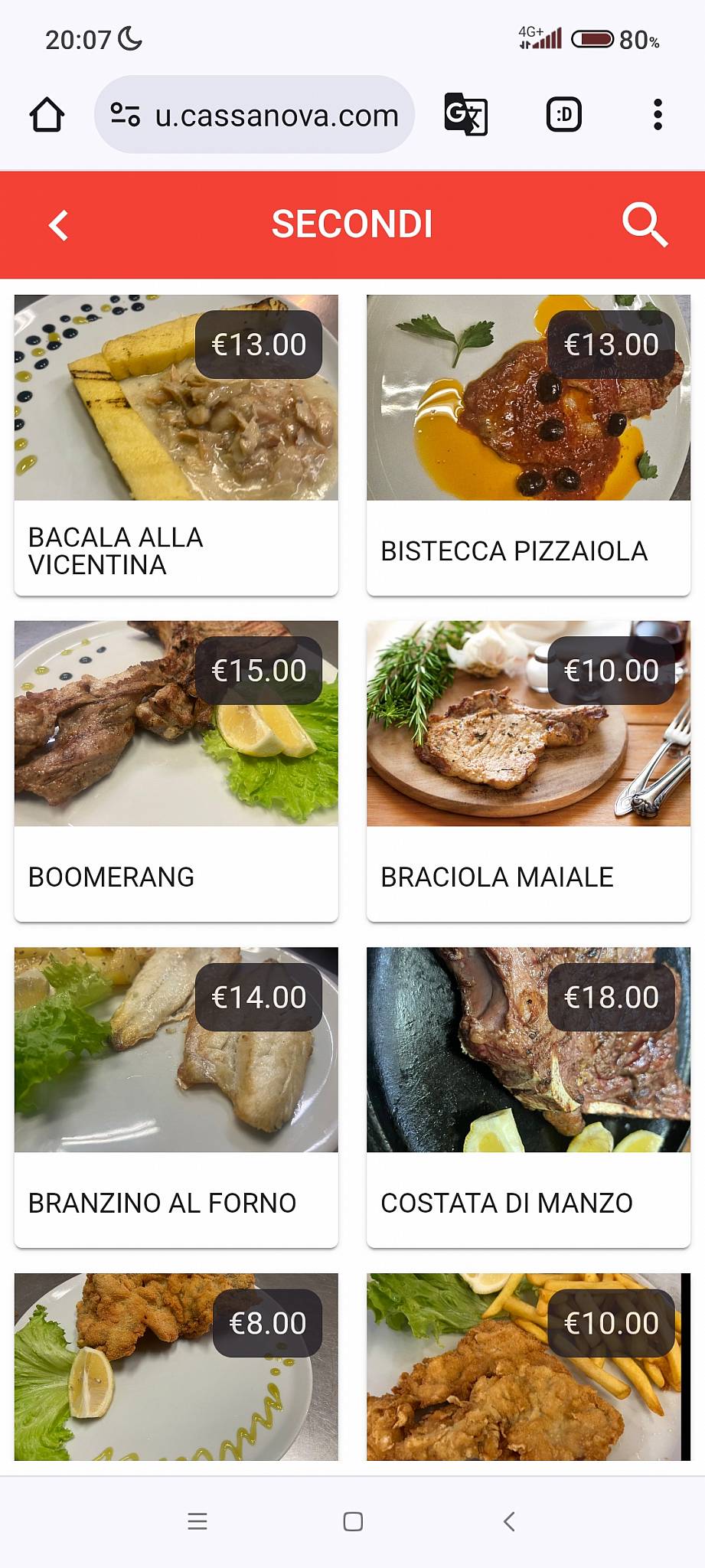 Menu di Trattoria Al Ponte x La Gustosa Ristorante 