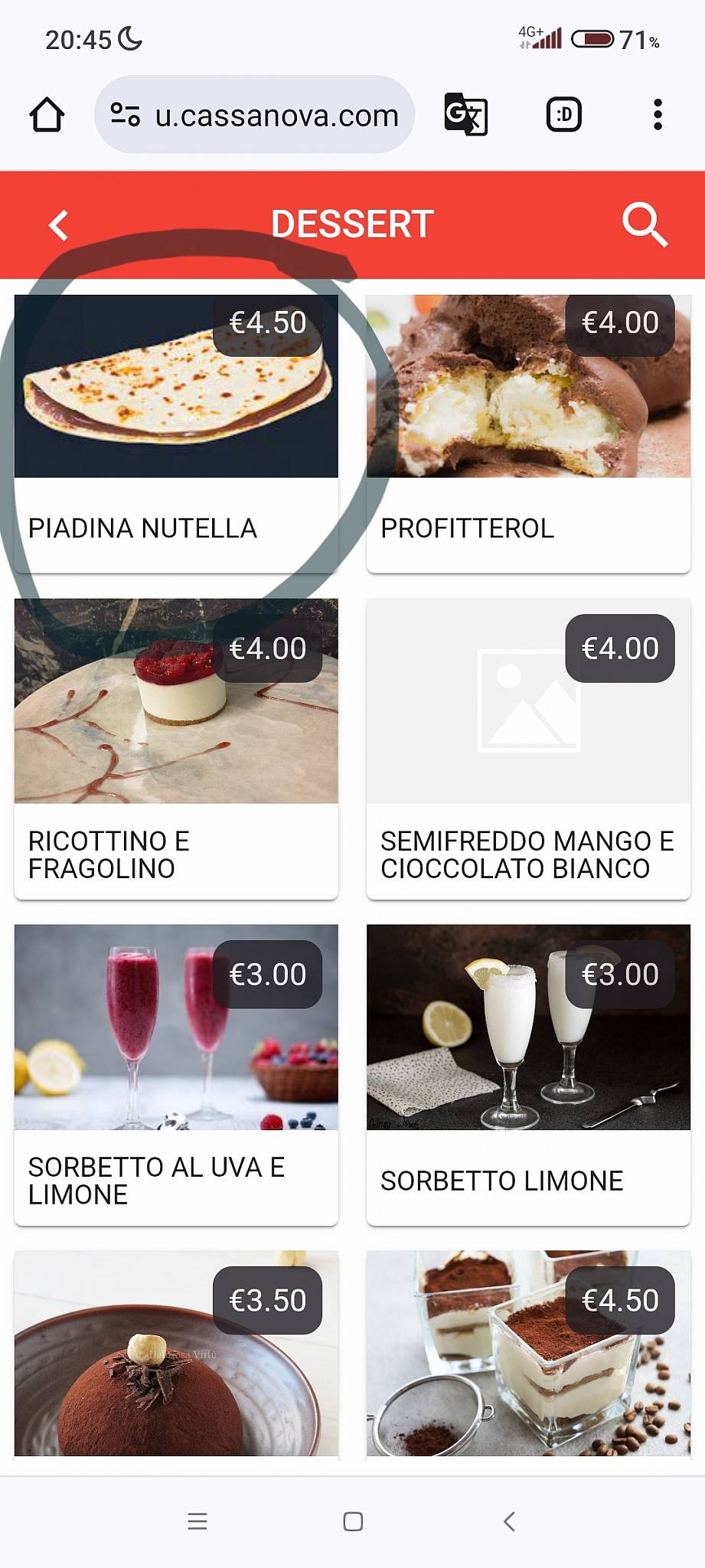 Menu di Trattoria Al Ponte x La Gustosa Ristorante 