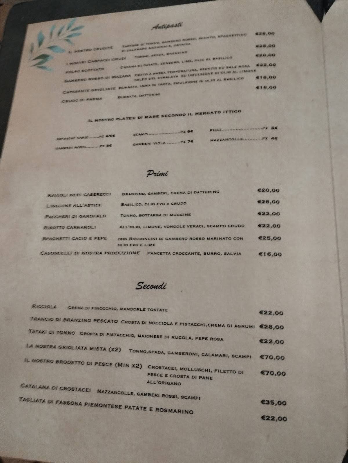 Menu di Trattoria Camozzi 