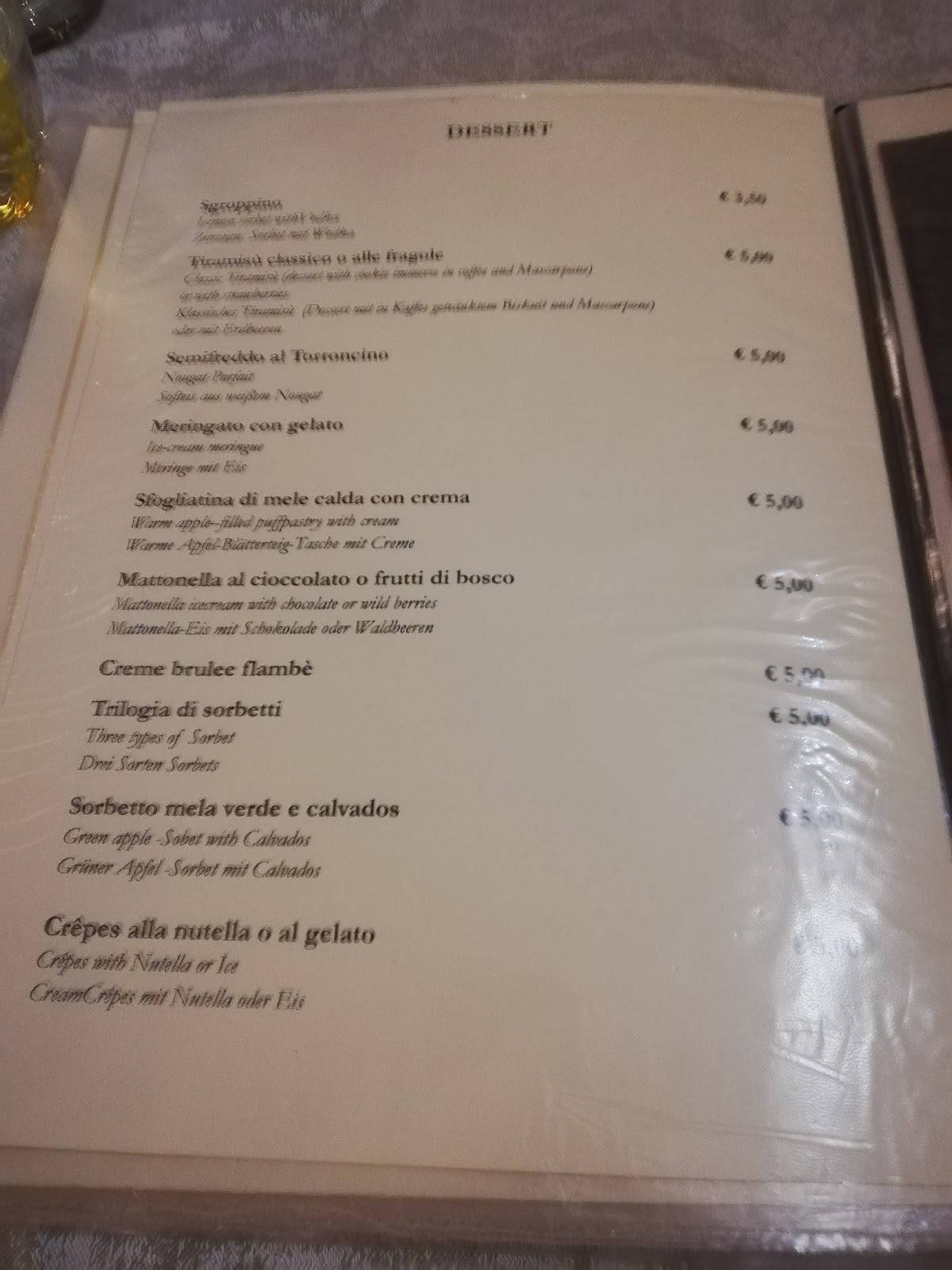Menu di Trattoria la Lupa Livorno 