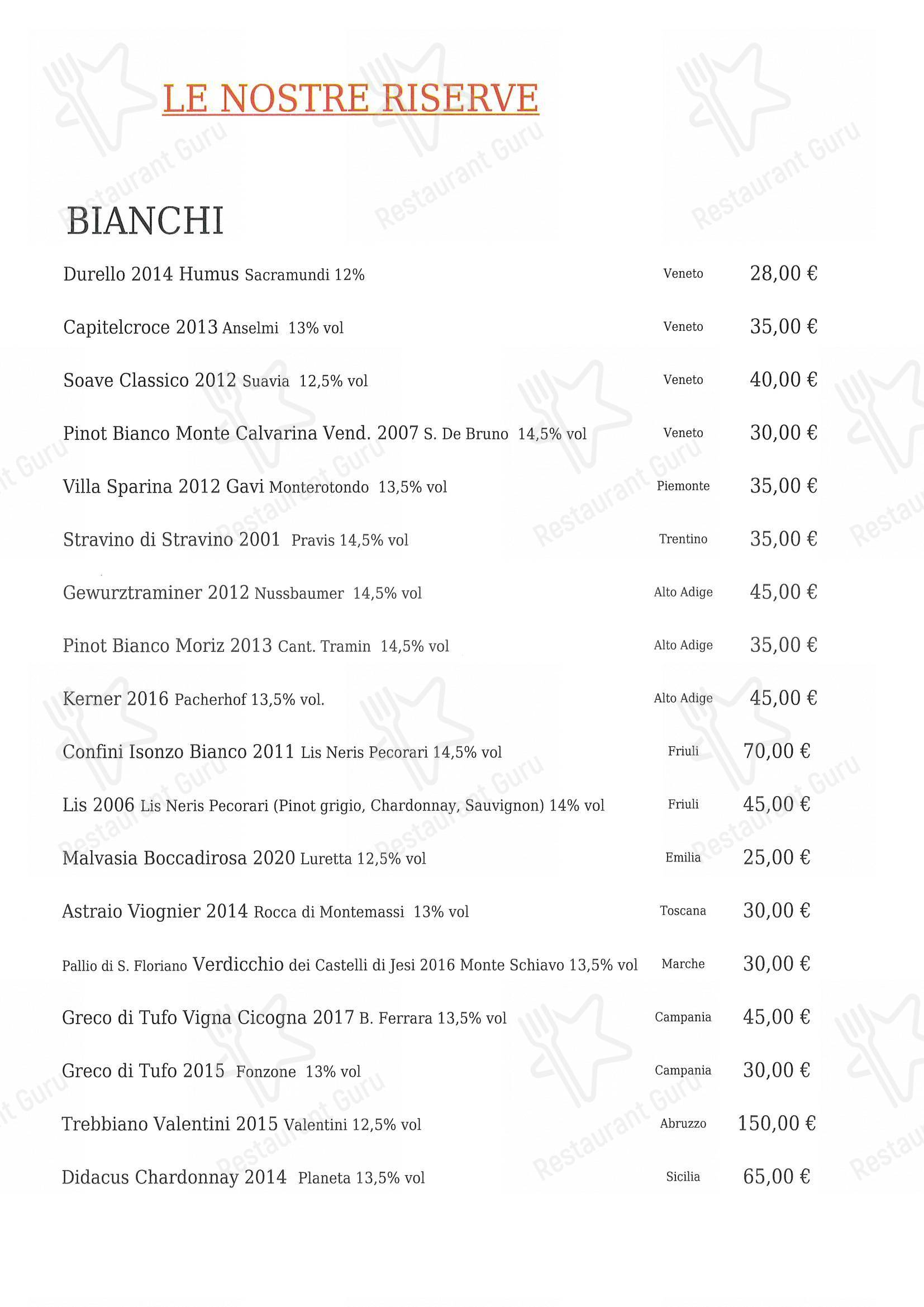 Menu di Trattoria Molin Vecio - Детское