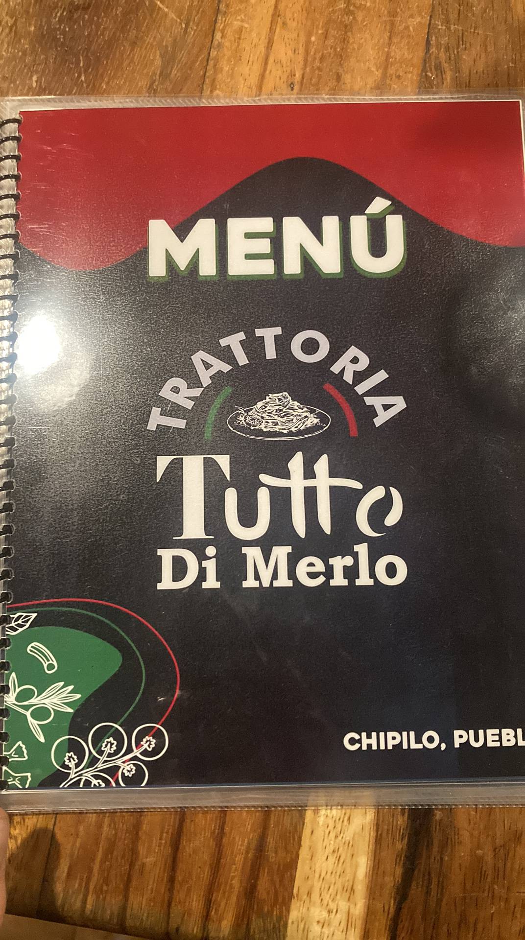 Carta del restaurante Trattoria Tutto DiMerlo, Chihuahua, 5 del mayo