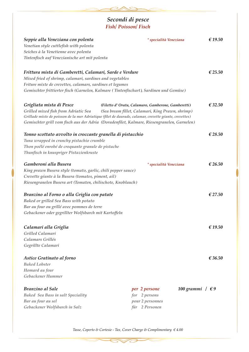 Menu di Trattoria da Rino 