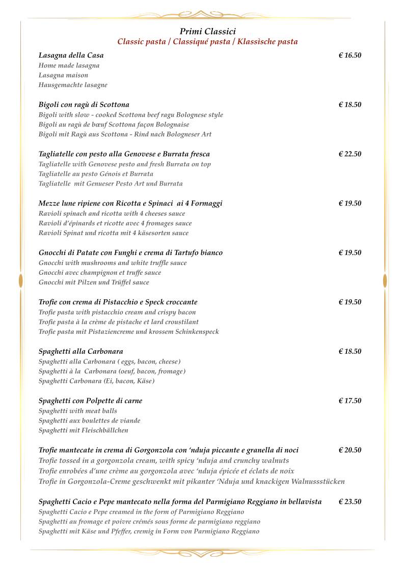 Menu di Trattoria da Rino 