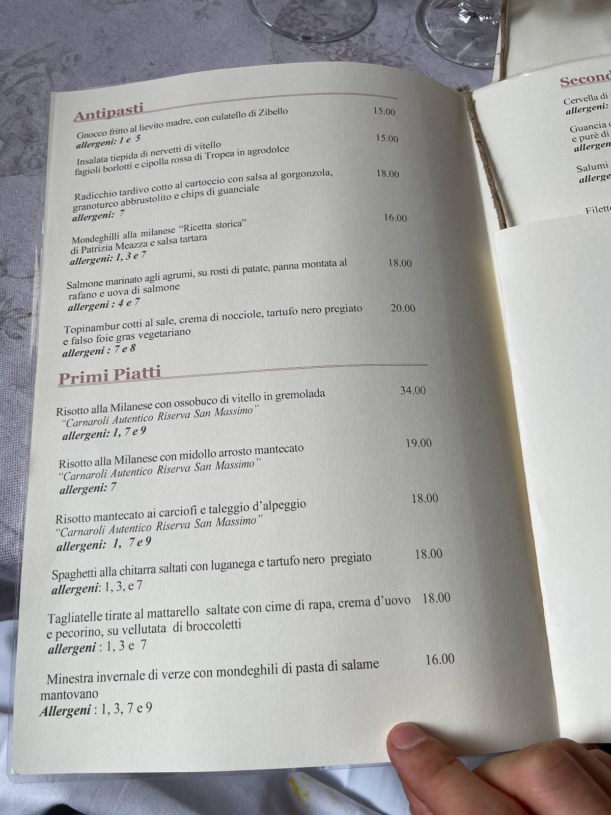 Menu di Osteria Del Ponte 
