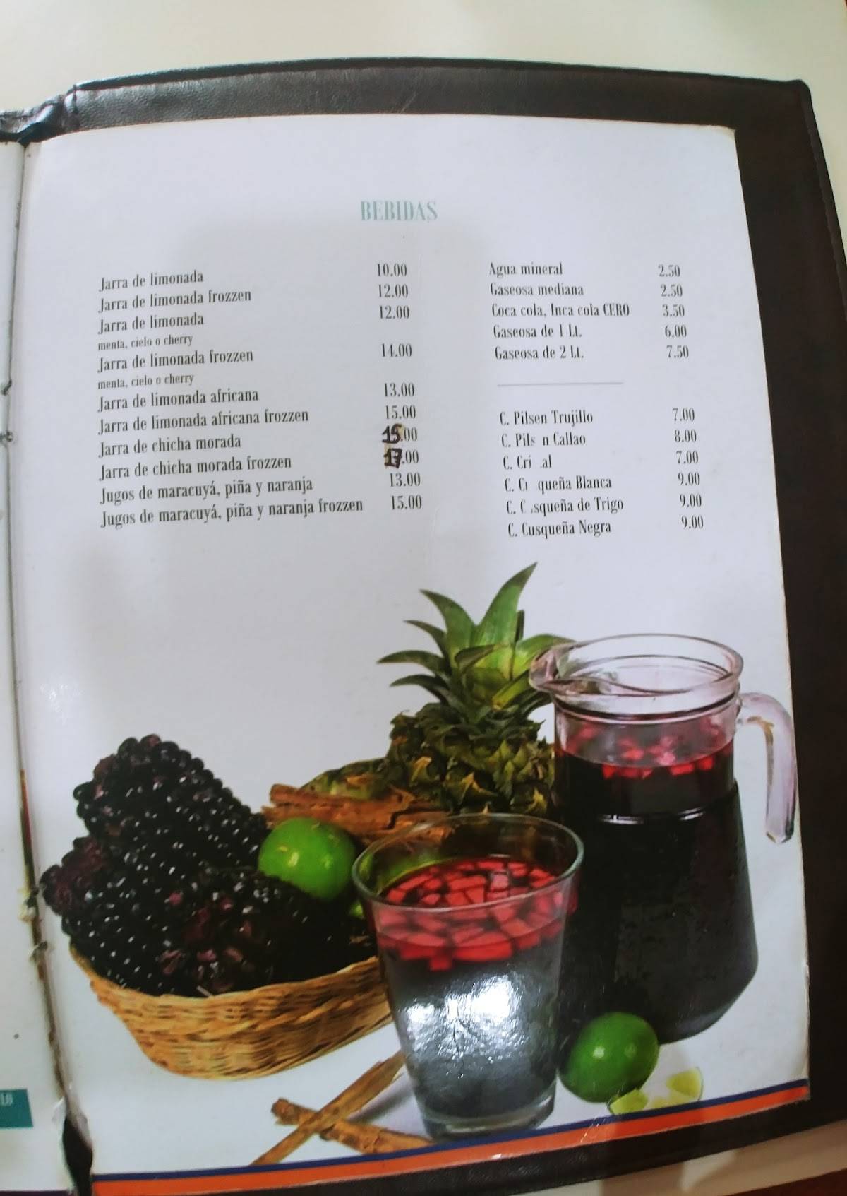 Carta de Restaurante y Cebicheria Don Rulo, Trujillo