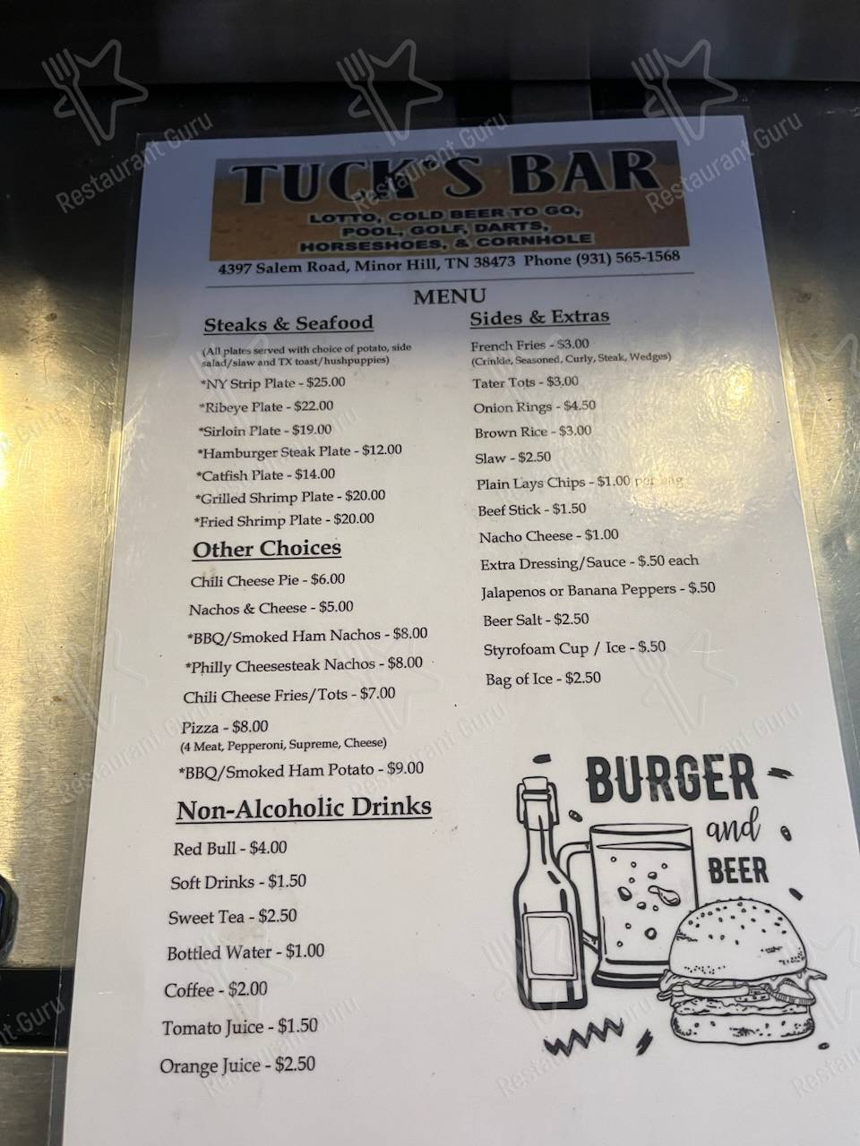 menu-at-tuck-s-bar-minor-hill
