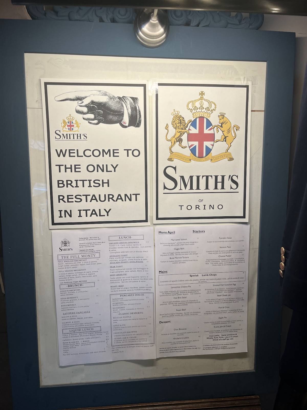 Menu di Smith's British - Ristorante Inglese 